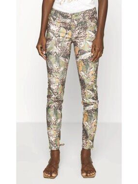 Mos Mosh Women's Sz 26 Victoria Maya Animal Print Skinny Pants